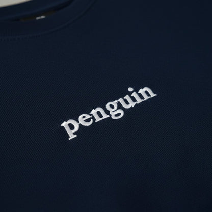 PENGUIN NAVY BLUE TERRY COTTON OVERSIZED TEE