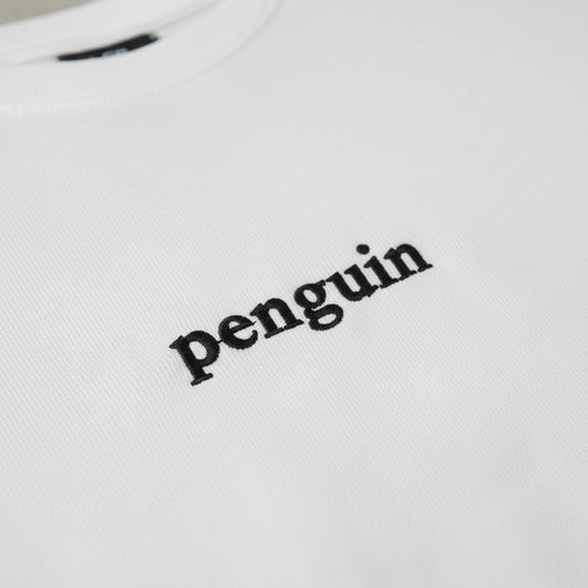 PENGUIN WHITE TERRY COTTON OVERSIZED TEE