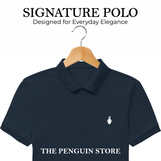 SIGNATURE MEN'S NAVY BLUE POLO TEE